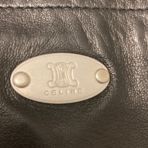 CELINE Black Leather Straight Leg Pants - Picture 9 of 12